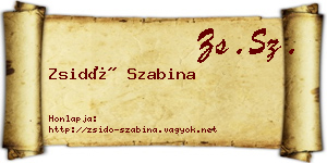 Zsidó Szabina névjegykártya