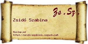 Zsidó Szabina névjegykártya
