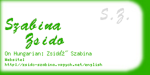 szabina zsido business card